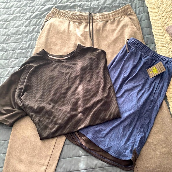 Men’s set of comfy joggers, relax fit T-shirt and shorts with pockets XLT/2XL - Picture 1 of 17